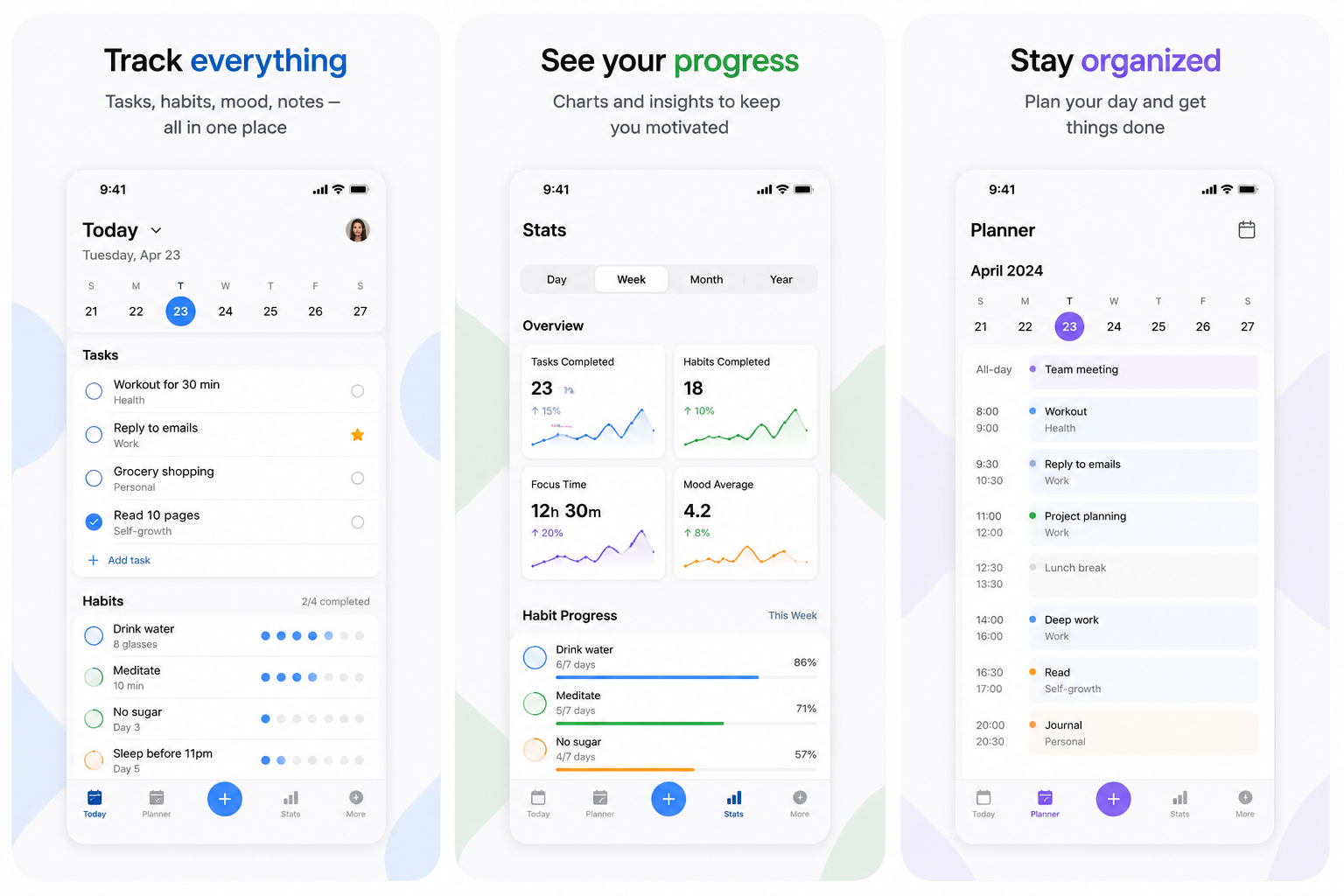 Feature-led App Store page — before